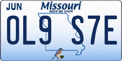 MO license plate OL9S7E