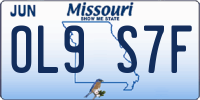 MO license plate OL9S7F