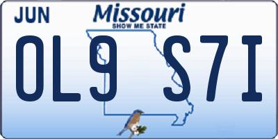 MO license plate OL9S7I