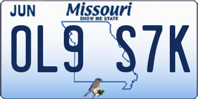 MO license plate OL9S7K