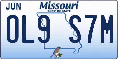 MO license plate OL9S7M