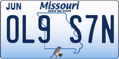MO license plate OL9S7N