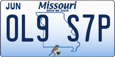 MO license plate OL9S7P
