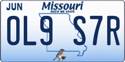 MO license plate OL9S7R
