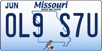MO license plate OL9S7U