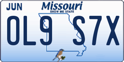 MO license plate OL9S7X