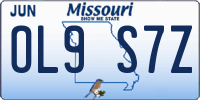 MO license plate OL9S7Z