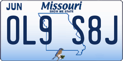 MO license plate OL9S8J