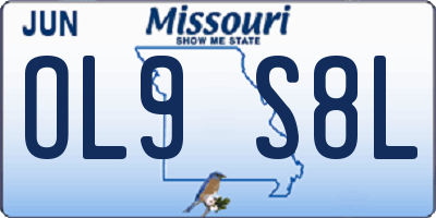 MO license plate OL9S8L