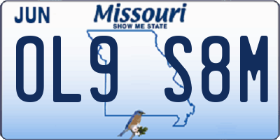 MO license plate OL9S8M