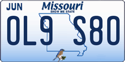 MO license plate OL9S8O