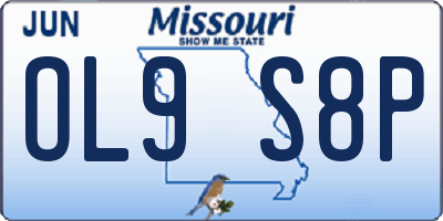 MO license plate OL9S8P