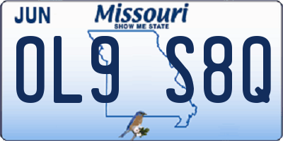 MO license plate OL9S8Q