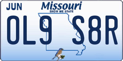 MO license plate OL9S8R