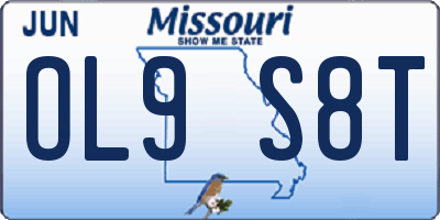 MO license plate OL9S8T