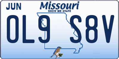 MO license plate OL9S8V