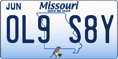 MO license plate OL9S8Y