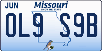MO license plate OL9S9B