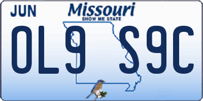 MO license plate OL9S9C