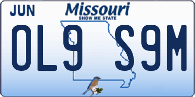 MO license plate OL9S9M
