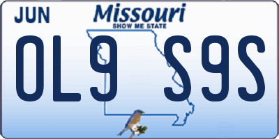 MO license plate OL9S9S