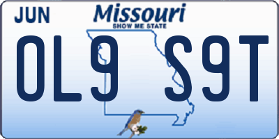 MO license plate OL9S9T