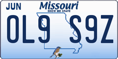 MO license plate OL9S9Z