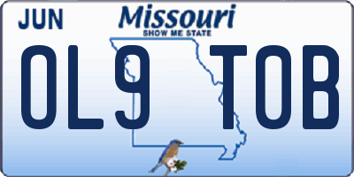 MO license plate OL9T0B