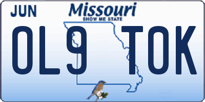 MO license plate OL9T0K