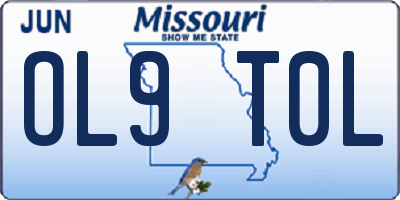 MO license plate OL9T0L