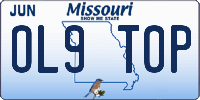 MO license plate OL9T0P