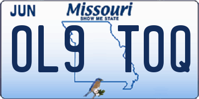 MO license plate OL9T0Q