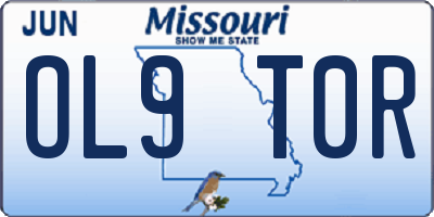 MO license plate OL9T0R