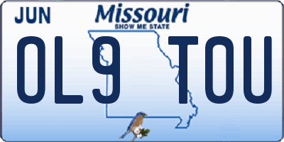 MO license plate OL9T0U