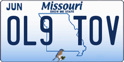 MO license plate OL9T0V