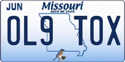 MO license plate OL9T0X