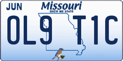 MO license plate OL9T1C