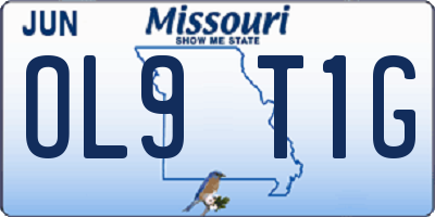 MO license plate OL9T1G