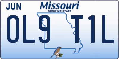 MO license plate OL9T1L