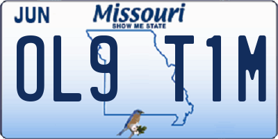 MO license plate OL9T1M