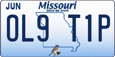 MO license plate OL9T1P
