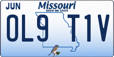 MO license plate OL9T1V