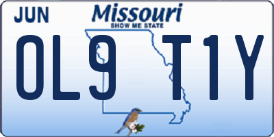 MO license plate OL9T1Y