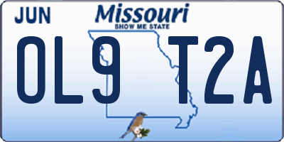 MO license plate OL9T2A