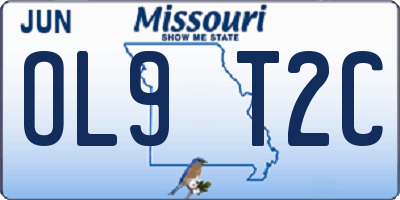 MO license plate OL9T2C