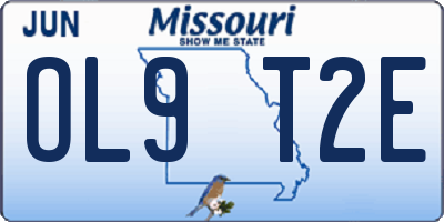 MO license plate OL9T2E