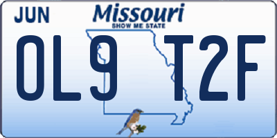 MO license plate OL9T2F