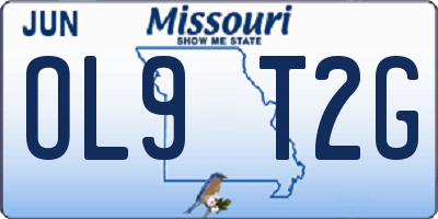 MO license plate OL9T2G