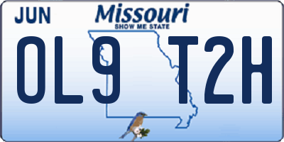 MO license plate OL9T2H