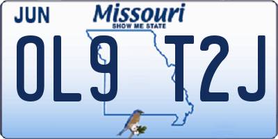 MO license plate OL9T2J